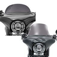 Set: Windschild passend für Harley Davidson Sport Glide 18-24 Craftride M Windschutzscheibe dunkel getönt + Windschild passend für Harley Davidson Sport Glide 18-24 Craftride L Windschutzscheibe rauchgrau