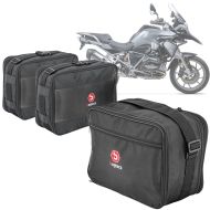 Set Vario Seitenkoffer Innentaschen MV1 + Topcase Innentasche Vario MV3 passend für BMW R 1200 GS / Adventure 04-12 Bagtecs schwarz