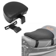 Set: Dosseret pilote compatible avec Harley Davidson Softail Heritage Custom / 114 18-24 Sissy Bar conducteur Craftride FR1 noir + Gel coussin de selle Tourtecs M Universal Coussin confort noir