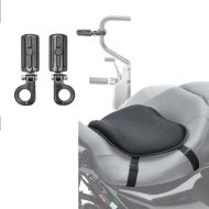 Set: Moto Respose-Pied pour pare cylindre Craftride CF15 pour 32mm en noir + Moto Gel coussin de selle Tourtecs L coussin confort universel en noir