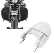 Set: Windschild passend für Harley Davidson Road King / Classic/ Special 93-24 Craftride abnehmbar + Sturzbügel Spritzschutz passend für Harley Davidson Touring 80-24 Beinwärmer Craftride