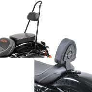 Set: Sissy Bar Tall compatible avec Harley Davidson Sportster 04-20 Craftride noir + Dosseret de pilote compatible avec Harley Davidson Sportster 04-20 Sissybar Conducteur Craftride