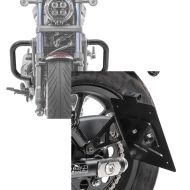 Set: Pare cylindre compatible avec Honda Rebel 1100 CMX 21-24 pare carter Craftride PM3 + Support de plaque latéral M compatible avec Honda Rebel 1100 CMX 21-24 noir Craftride