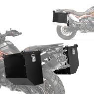 2x Valise latérale moto en aluminium Bagtecs Atlas 36l noir Discount Set