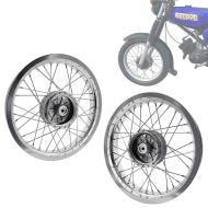 Set Jante 2,15x16 large aluminium + jante 2,5x16 large aluminium adaptée pour Simson S51 S50 S70 Schwalbe KR51