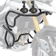 Set Motoguard Sturzbügel oben unten + Scheinwerfer passend für Triumph Tiger 900 20-23 schwarz