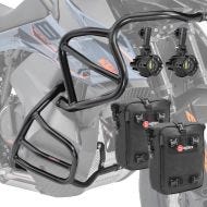 Set Sturzbügel oben unten + Scheinwerfer passend für KTM 790 Adventure / R 19-21 + Taschen Motoguard schwarz CB4