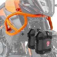 Set Sturzbügel oben + Taschen K4 passend für KTM 390 Adventure 20-24 Motoguard orange