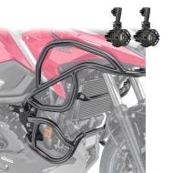 Set Sturzbügel oben unten + Scheinwerfer passend für Honda NC 750 X 21-24 Motoguard schwarz