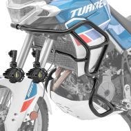 Set Pare carter + Phare Additionnel compatible avec Aprilia Tuareg 660 22-24 noir Motoguard