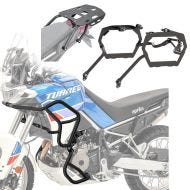Pare carter Set + Porte-bagages latéraux et arrière compatible avec Aprilia Tuareg 660 22-25