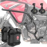 Set Pare carters + Phares Additionnels + sacoches adapté a Yamaha Tracer 7 / GT 21-24 Motoguard KT16 noir