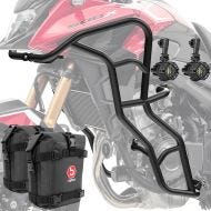 Set Pare carters + Phares Additionnels + sacoches adapté a Honda CB 500 X 19-23 Motoguard KT42