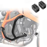 Set Pare-carters +  Protecteur adapté a KTM 125 / 390 Duke 2024 Crashbar Motoguard SG64 noir