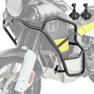Set Pare carter + Phares Additionnels adapté a Husqvarna Norden 901 21-24 Feux de brouillard Motoguard KT13 noir
