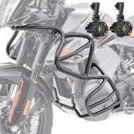 Set Pare carter + Phares Additionnels adapté a KTM 790 / 890 Adventure / R 19-22 Feux de brouillard Motoguard KT34 noir