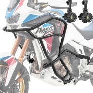 Set Pare carter + Phares Additionnels adapté a Africa Twin 1100 CRF 20-23 Feux de brouillard Motoguard KT35