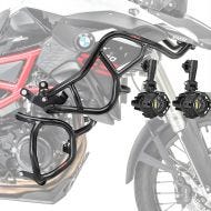Set Pare carter + Feux Additionnels adapté a BMW F 700 GS 13-17 Phares de brouillard Motoguard