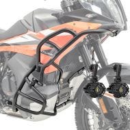 Set Pare carter + Feux Additionnels adapté a KTM 790 / 890 Adventure 23-24 Phares de brouillard Motoguard SH27 noir