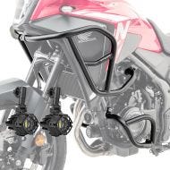 Set Pare carter + Feux Additionnels adapté a Honda NX 500 2024 Phares de brouillard Motoguard SG67