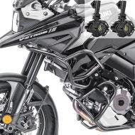 Set Pare carter + Feux Additionnels adapté a Suzuki V-Strom 1050 20-24 Phares de brouillard Motoguard SG38