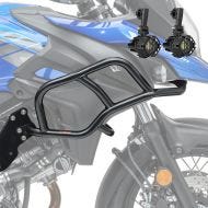 Set Sturzbügel oben + Zusatzscheinwerfer passend für Suzuki V-Strom 650 / XT 17-24 Nebelscheinwerfer Motoguard