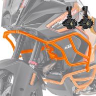 Set Pare carter haut + Phares Additionnels X21 adapté a KTM 1290 Super Adventure R / S 21-24 Feux de brouillard Motoguard orange