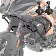 Set Pare carter haut + Phares Additionnels X21 adapté a KTM 1290 Super Adventure R / S 21-24 Feux de brouillard Motoguard noir