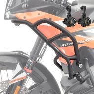 Set Pare carter haut + Phares Additionnels adapté a KTM 790 / 890 Adventure 23-24 Feux de brouillard Motoguard HG19 noir