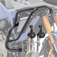 Set Sturzbügel oben + Zusatzscheinwerfer passend für Suzuki V-Strom 800 DE 23-24 Nebelscheinwerfer Motoguard HG20 schwarz