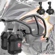 Set Pare carter haut + Phares Additionnels + sacoches adapté a KTM 1290 Super Adventure S / R 21-24 Motoguard L2 noir