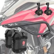 Set Pare carter haut + Phares Additionnels + sacoches adapté a Honda NC 750 X 21-24 Motoguard SG1