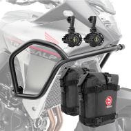 Set Pare carter haut + Phares Additionnels + sacoches adapté a Honda Transalp XL 750 23-24 Motoguard HG12 noir