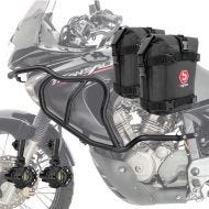 Set Sturzbügel + Zusatzscheinwerfer + Sturzbügeltasche passend für Honda Transalp XL 650 V 00-07 Motoguard HG12 schwarz