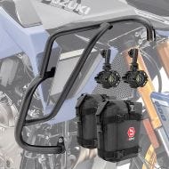 Set Sturzbügel + Zusatzscheinwerfer + Sturzbügeltasche passend für Suzuki V-Strom 800 DE 23-24 Motoguard HG20 schwarz