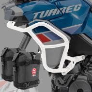 Set Pare carters haut + sacoches adapté à Aprilia Tuareg 660 22-24 Motoguard TR2 blanc