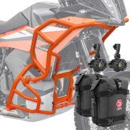 Set Pare carter + Phares Additionnels adapté a KTM 790 / 890 Adventure 23-24 + sacoches Motoguard SH26 orange