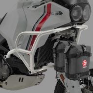Set Pare carter + sacoches adapté a Ducati DesertX 22-24 Motoguard MK13 argent