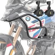Set Pare carter haut + Phares Additionnels adapté a BMW F 900 GS 2024 Feux de brouillard Motoguard HG53