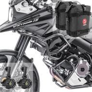 Set Pare carters + Phares Additionnels pour Suzuki V-Strom 1050 / DE 20-24 + sacoches Motoguard SG38