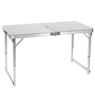 Table de camping pliable aluminium ME57 Vanit table pliante portable réglable en hauteur  argent NEW