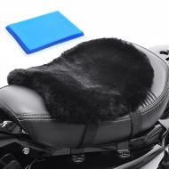 Moto Coussin de selle en peau d'agneau avec coussin de gel Coussin de confort Tourtecs LG14 32 x 27 cm