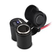 Bordsteckdose Motorrad Tourtecs ZA2 mit Zigarettenanzünder und USB-Port_1