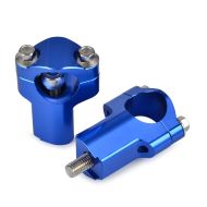 Rehausseurs de guidon 28mm compatible avec Husqvarna TE 310 / 350 Riser 52mm Tourtecs MX1 bleu