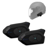 2x Intercom moto Tourtecs GoCom4 système de communication Bluetooth avec oreillette IP65l