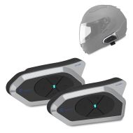 2x Intercom moto Tourtecs GoTalk4 système de communication Bluetooth avec oreillette IP65