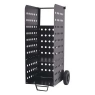Kaminholzwagen 55 x 45 x 104cm Divit Feuerholzregal Stahl Kaminzubehör RE42 schwarz