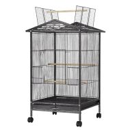Vogelkäfig mit Rollen Divit PL9 Voliere mit Schmutzwanne 45 x 45 x 97 cm schwarz NEW