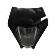 Phare LED ECE + plaque compatible avec Husqvarna SM 125 S / 610 S XDURE SW1-BK