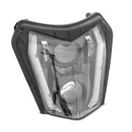 LED Scheinwerfer passend für KTM 690 SMC R / Enduro / R 19-24 mit E-Prüfzeichen DRL Xdure SW2
